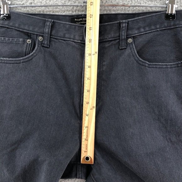 Banana Republic Jeans Mens 36x32 Gray Premium Performance Slim Fit Denim Stretch - Picture 6 of 11